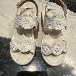 White Jack Rodgers Lauren High Wedge Sandal